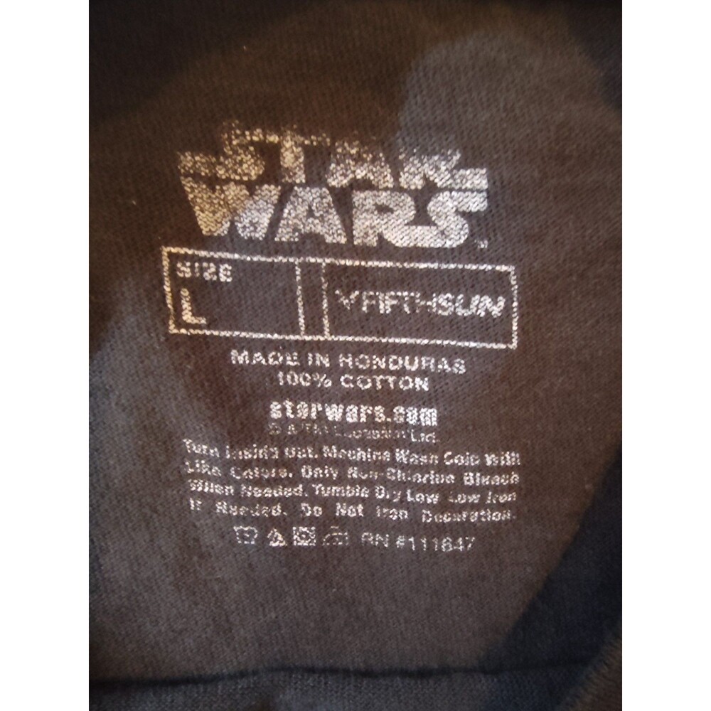 Men's Star Wars "The Empire's Most Wanted" Tee Mugshot Photo panels Sz L - Picture 3 of 4